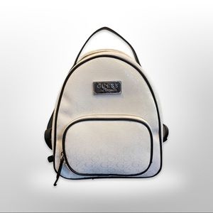 New Guess Elkton Backpack Purse Black White Multi